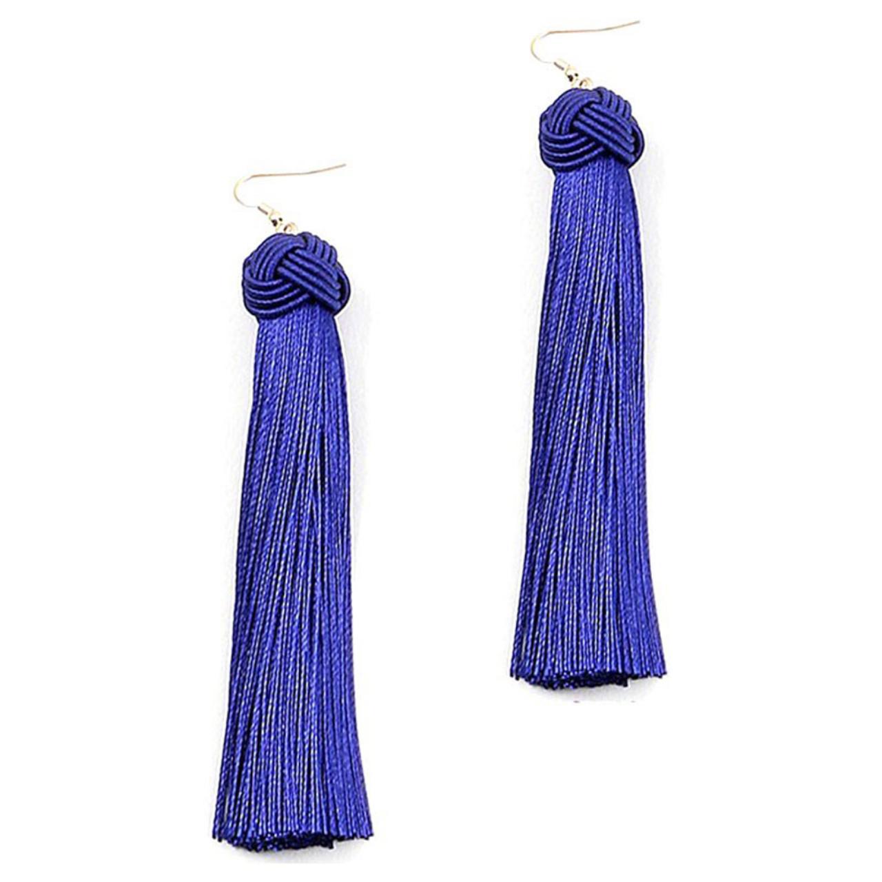 💙 ️ 💙CRISS CROSS KNOT TASSEL EARRINGS💙 ️ 💙 Cute... - Depop