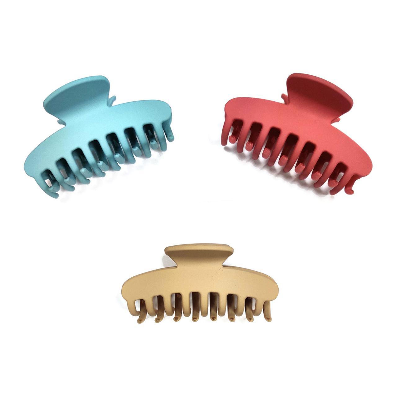 ️ 3 IN 1 MATT SOLID COLOR HAIR CLAW CLIP ️ Want... - Depop