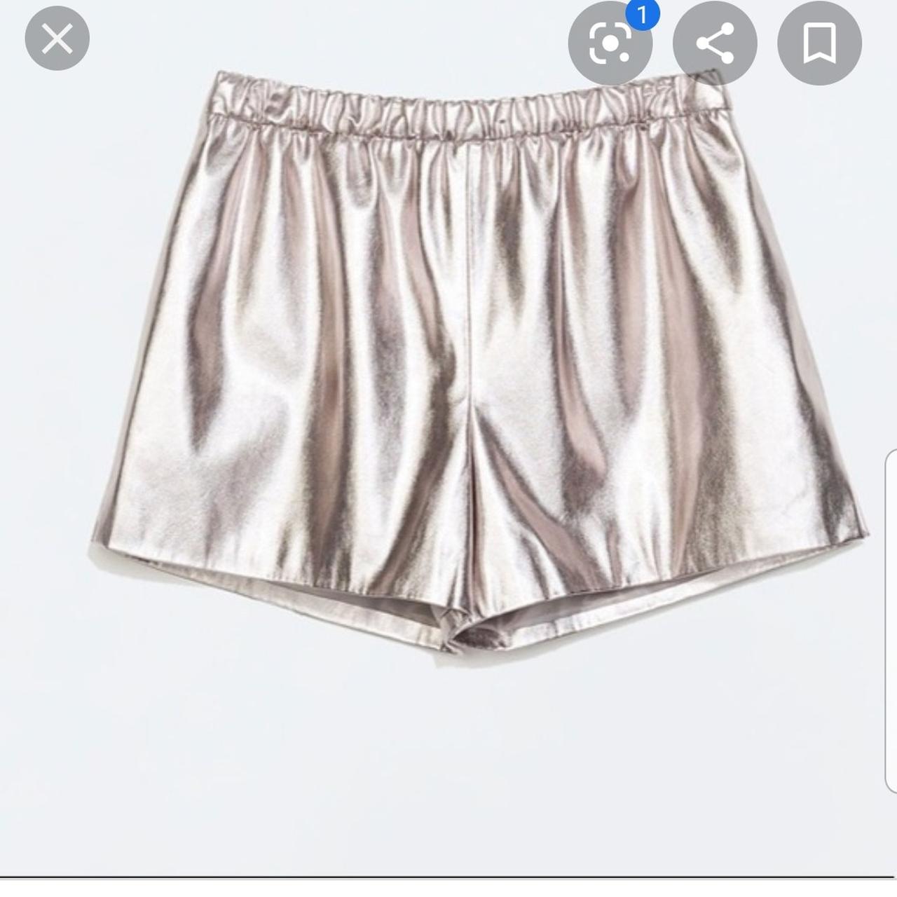 Zara cheap silver shorts