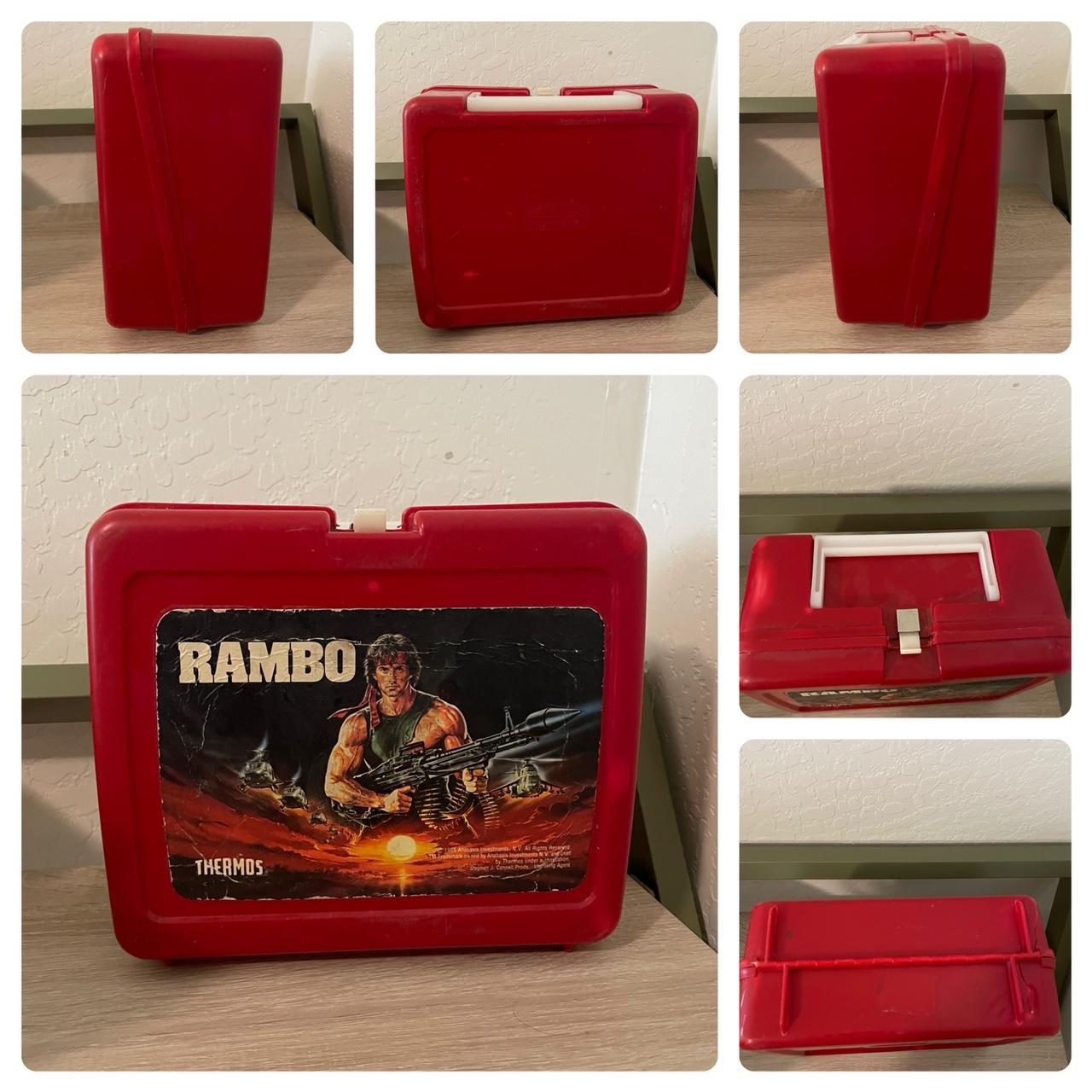 Rambo Lunch Box by Thermos/1985 Rambo Red Plastic Lunch Box