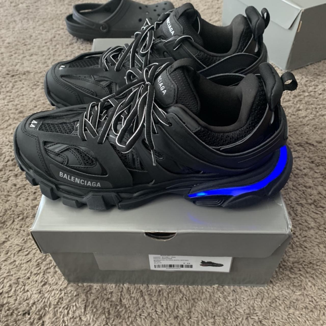 All black balenciaga track with led brand new size... - Depop