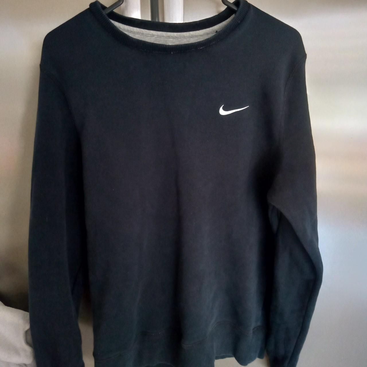 Nike Men's Black and White Sweatshirt | Depop