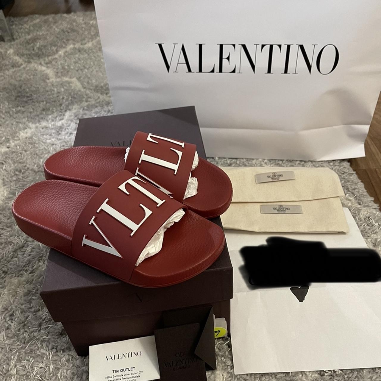 Valentino pool slides Complete inclusion care... Depop