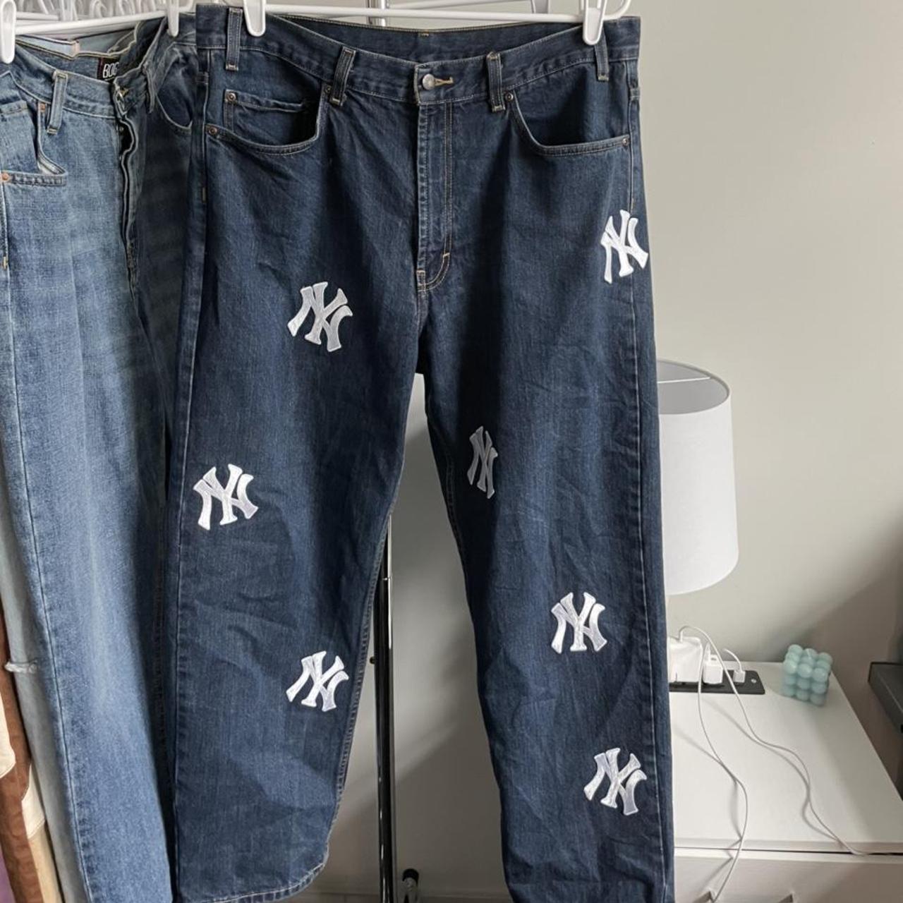 Custom made New York Yankees mens jeans Depop