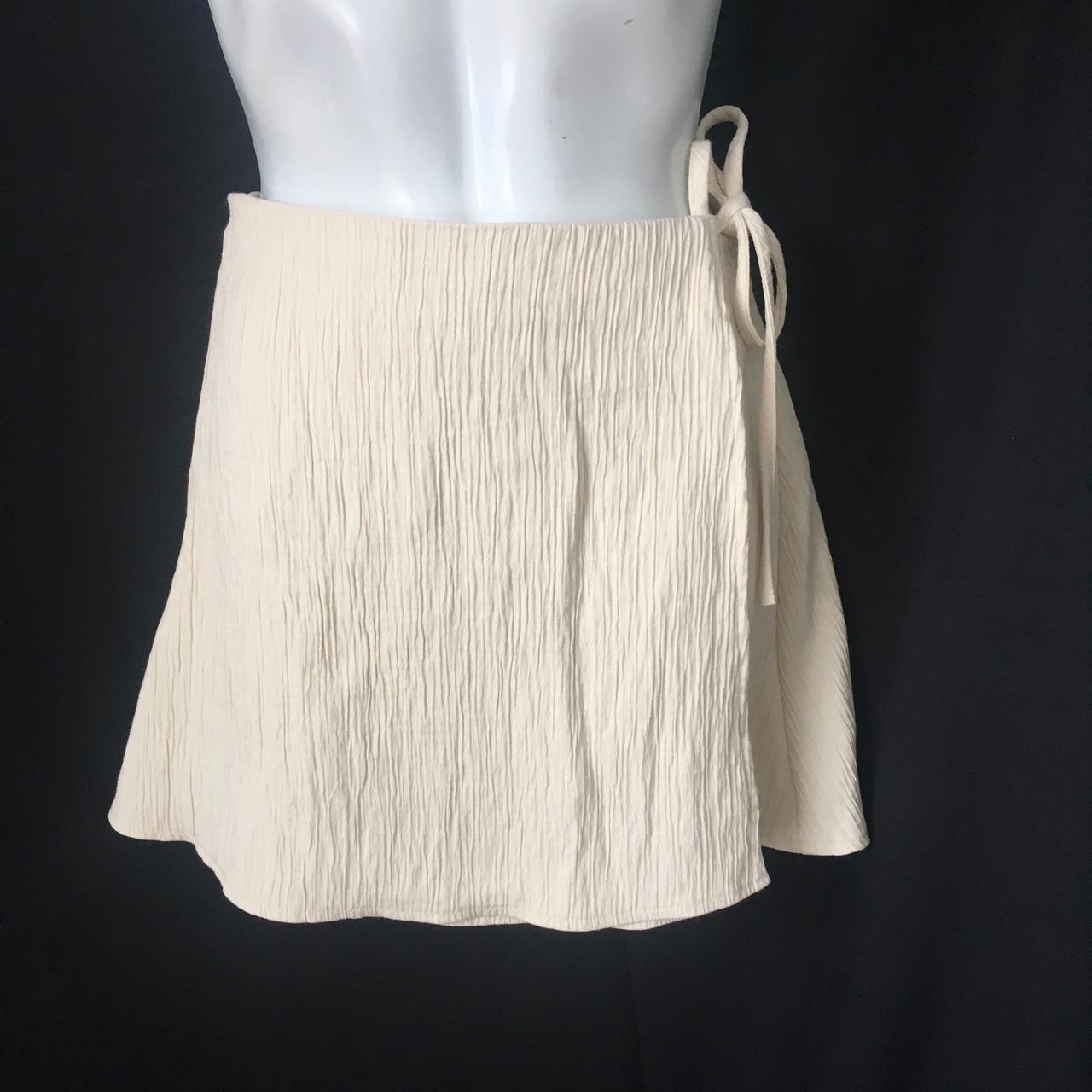 zara textured wrap skirt