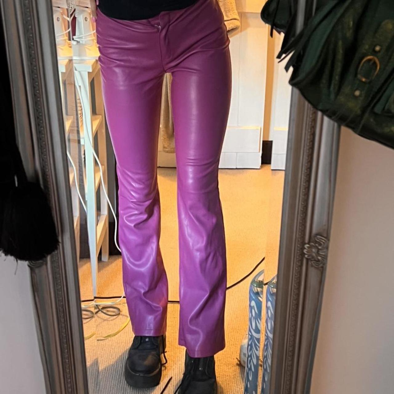 Motel rocks pink faux leather trousers, WORN