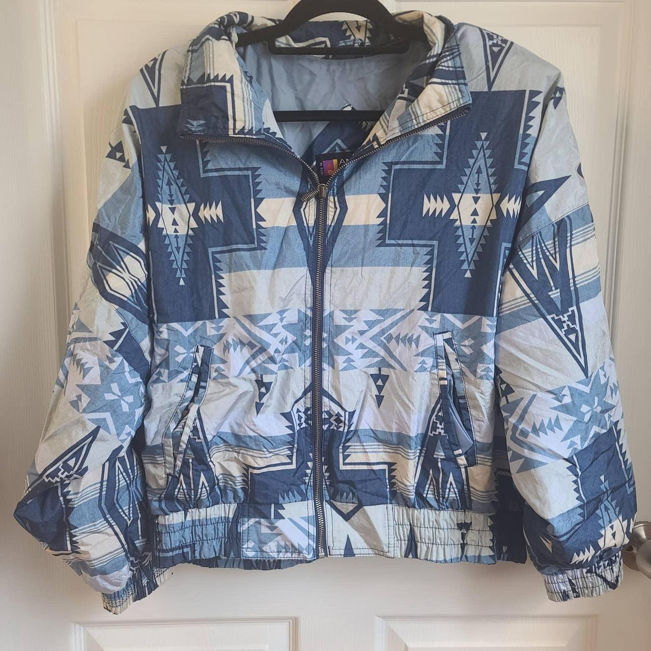 Vintage Andy Johns Tribal Pattern Full zip up...