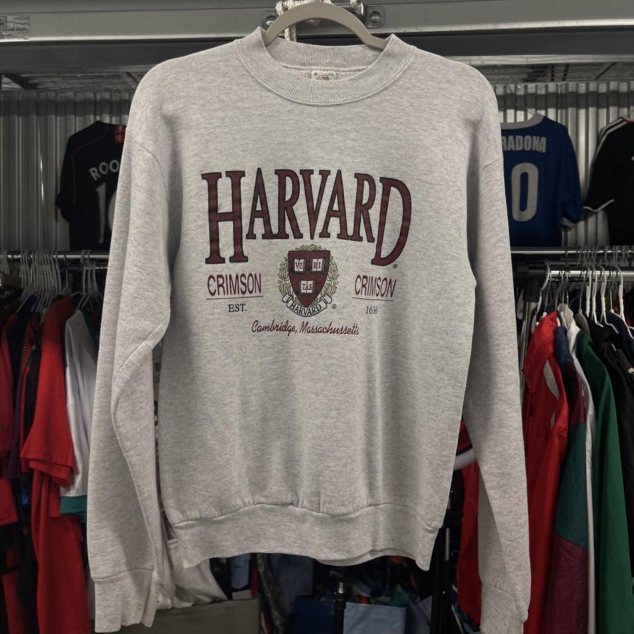 Mens vintage 90s Harvard graphic crewneck sweatshirt... - Depop