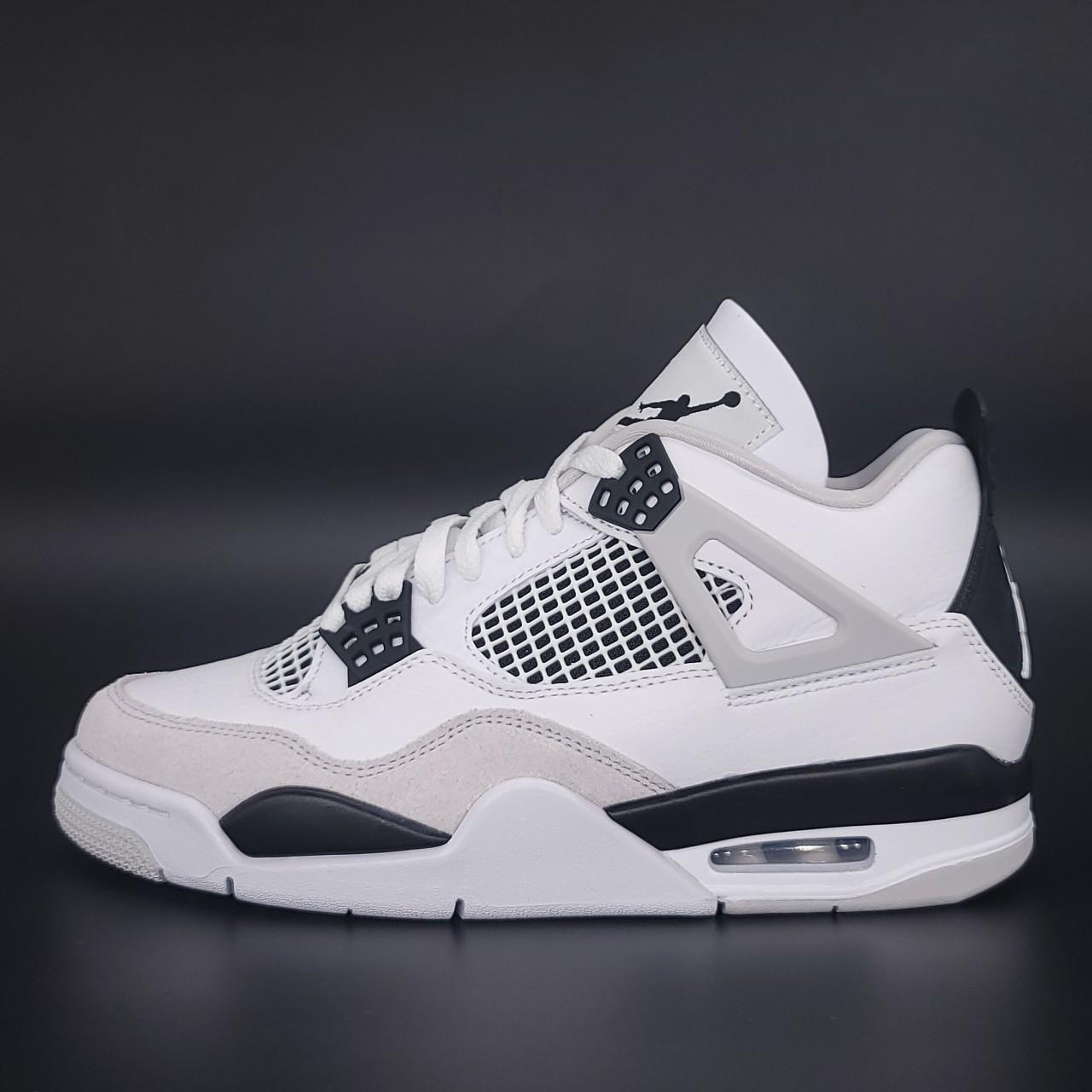 UK9.5 7 12 8 8.5 NIKE AIR JORDAN 4 MILITARY BLACK ⚫... - Depop