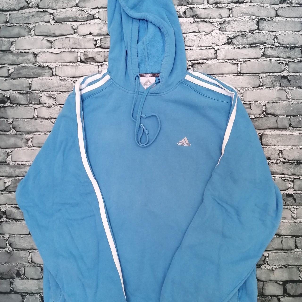 Adidas hoodie,small embroidered logo on the... - Depop