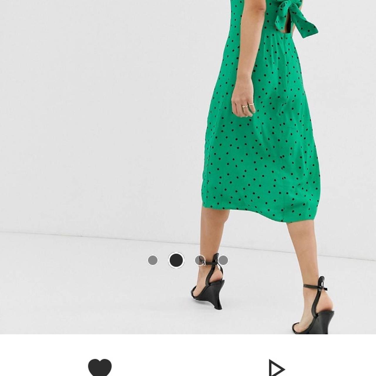 Warehouse green spot store dress