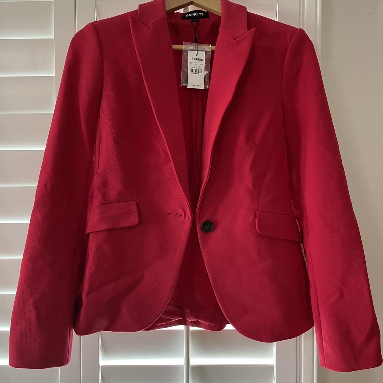 Express red lapel blazer Bought this to alter and... - Depop