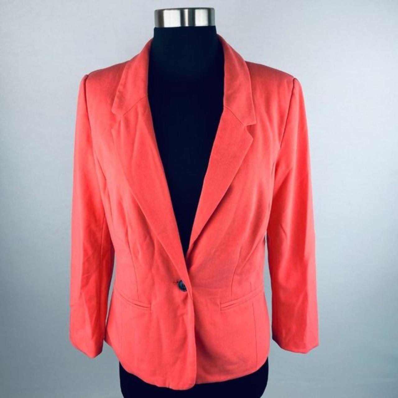 kensie Women's Pink and Orange Jacket Depop