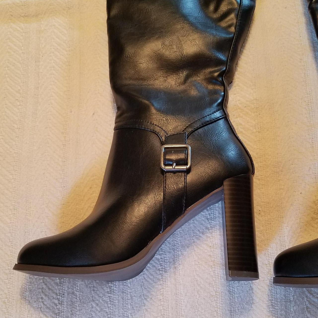 Product Image 2 - Black knee high block heel