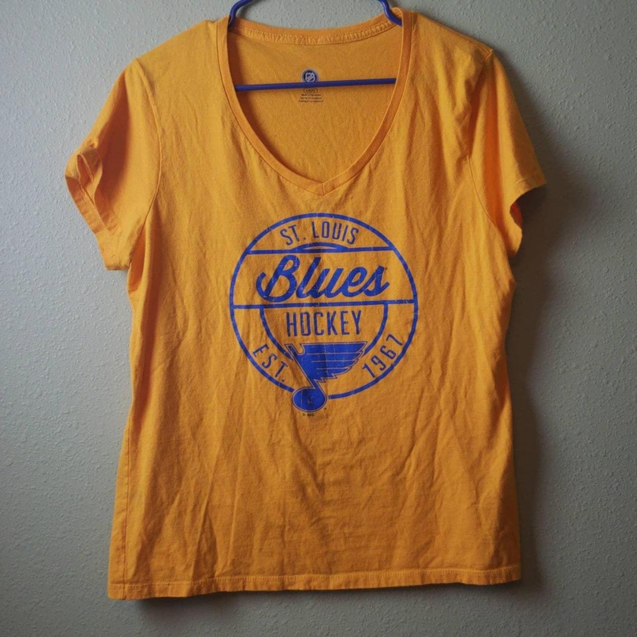 New St. Louis Blues Women's T- shirt NHL Ladies Hockey Shirt STL Blue Color
