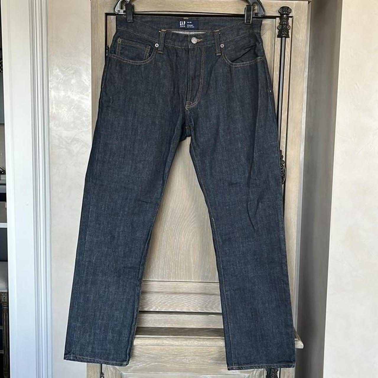 Gap denim jeans 31 x 30 gap flex straight mid rise - Depop