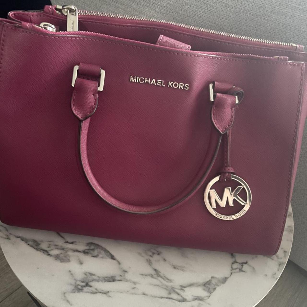 Michael Kors bright pink cranberry coloured bag Depop