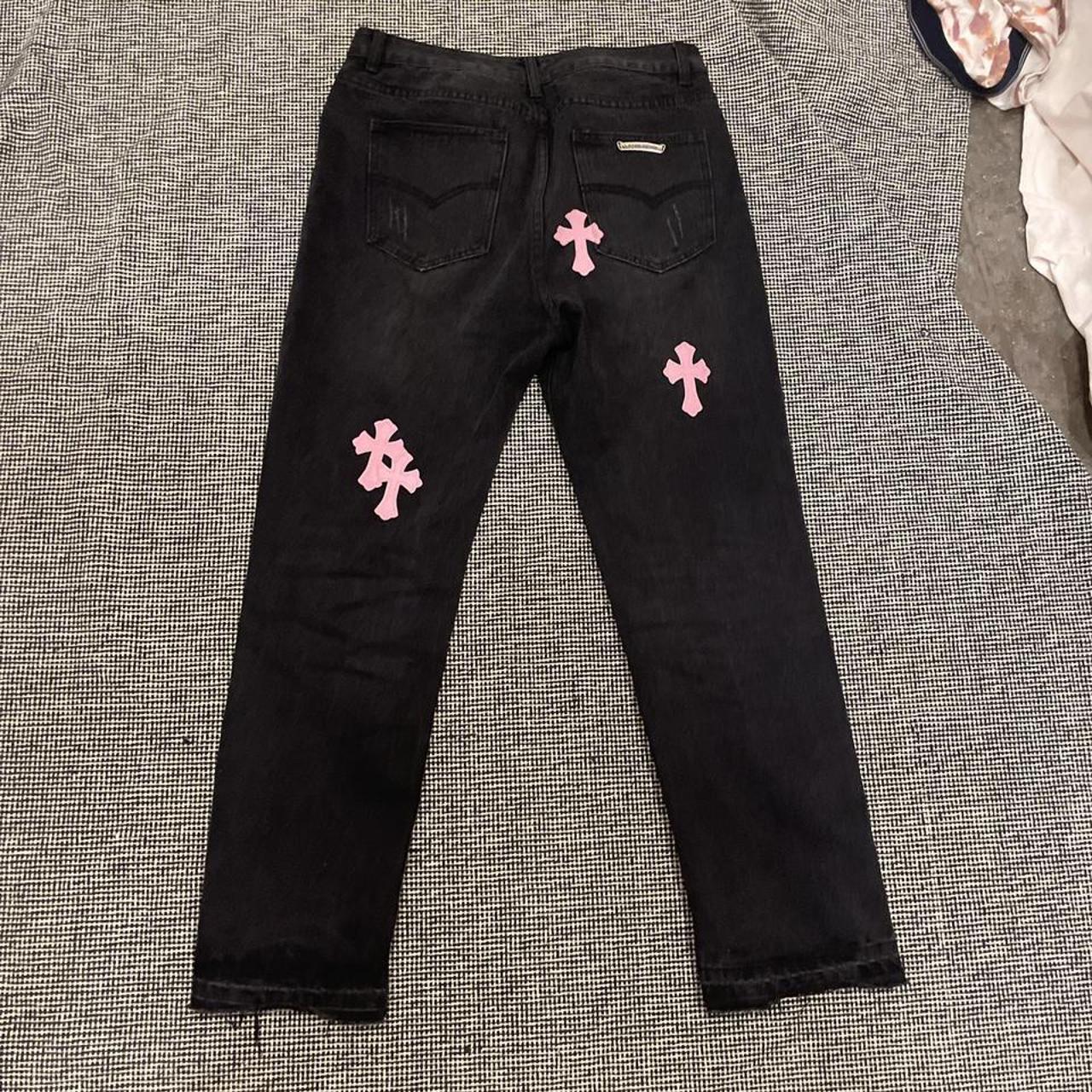 Chrome hearts pants, Men's Fashion, Bottoms, Jeans on Carousell