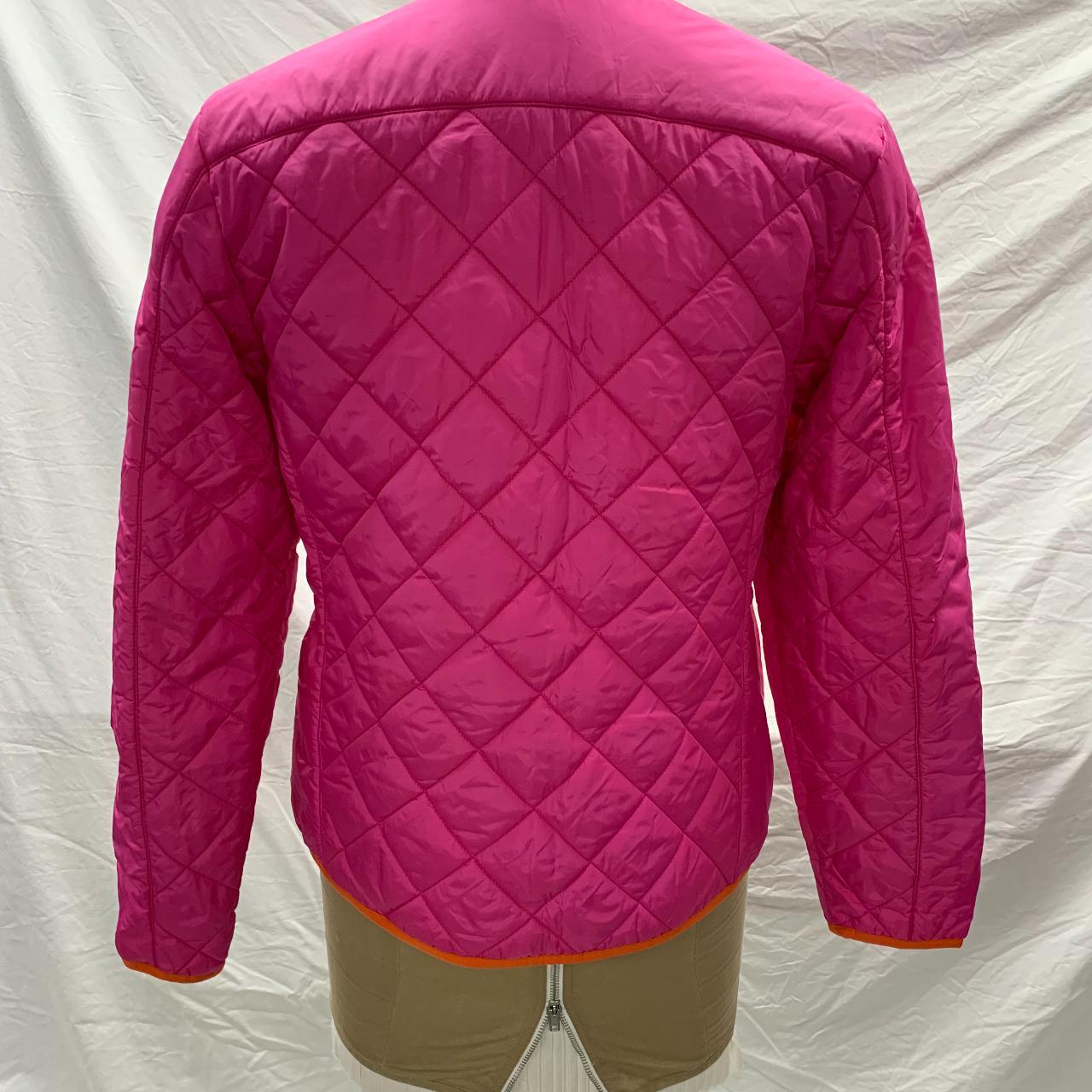 Lands' End Women's Pink and Orange Jacket Depop