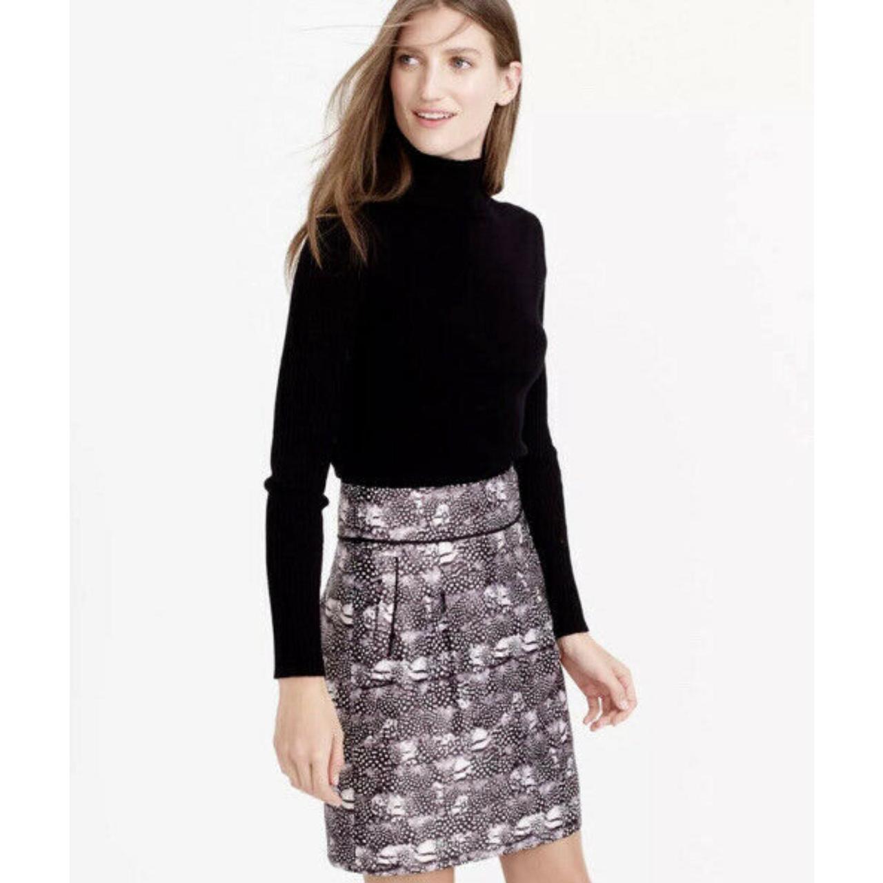 j crew black mini skirt