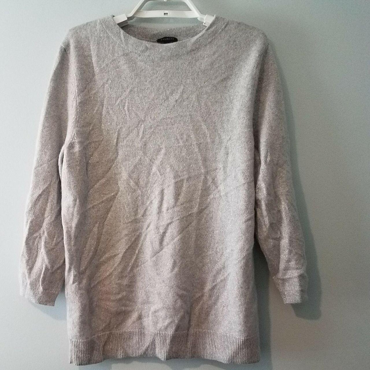 sparkly silver sweater