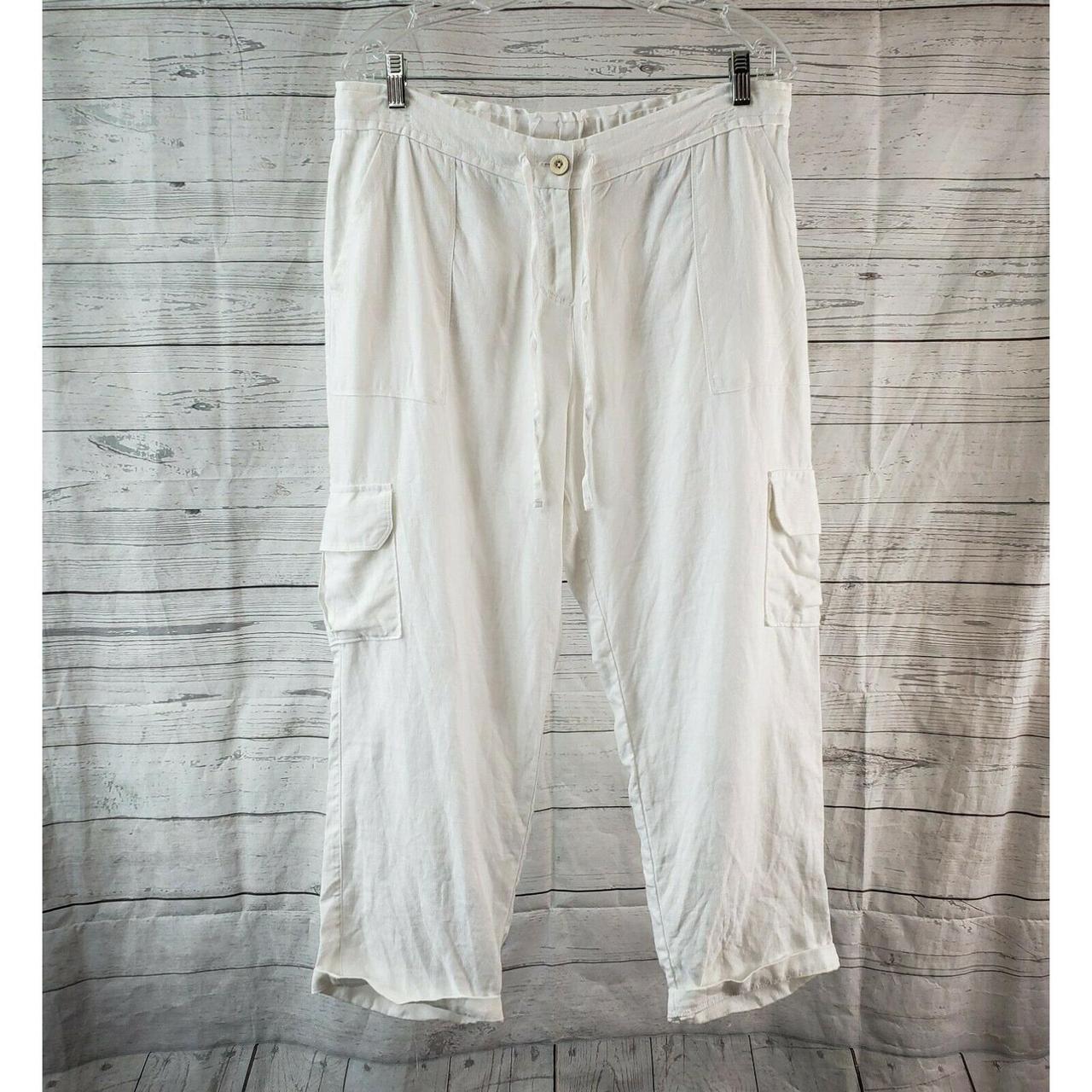 Tommy bahama womens linen cargo pants sz medium depop