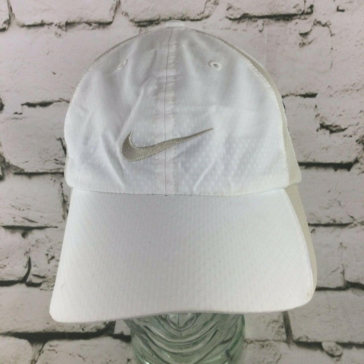 Nike Golf Ball Cap Sport Hat White Juniper Gold... Depop