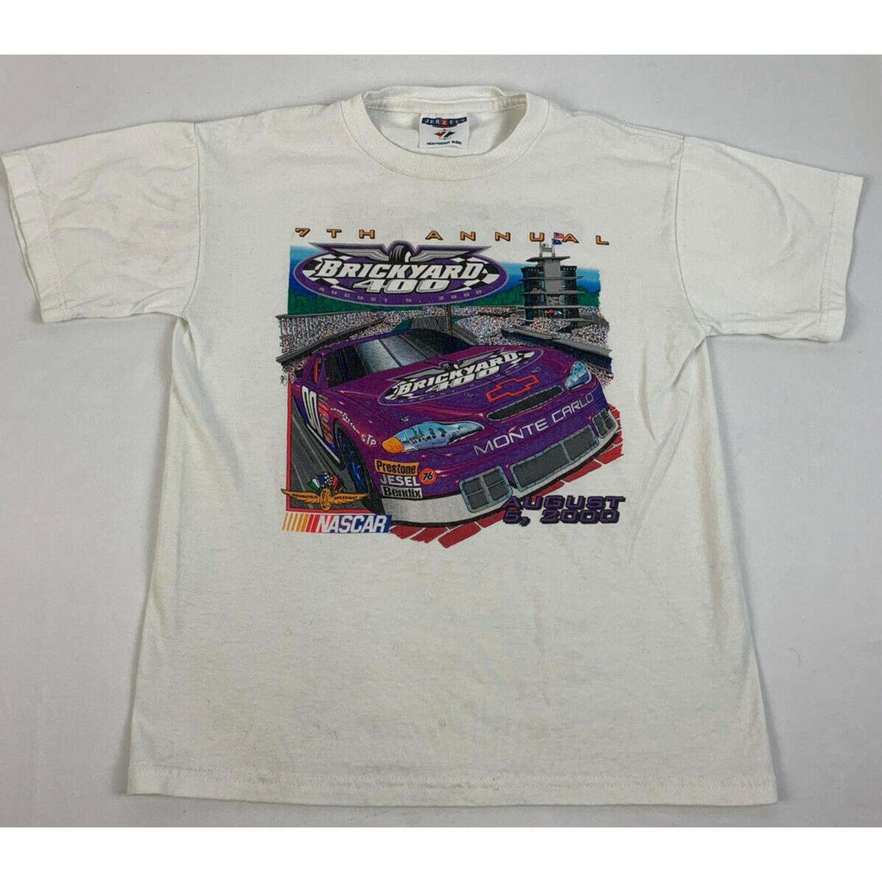 Vintage Nascar T Shirt Brickyard 400 Promo Tee... - Depop