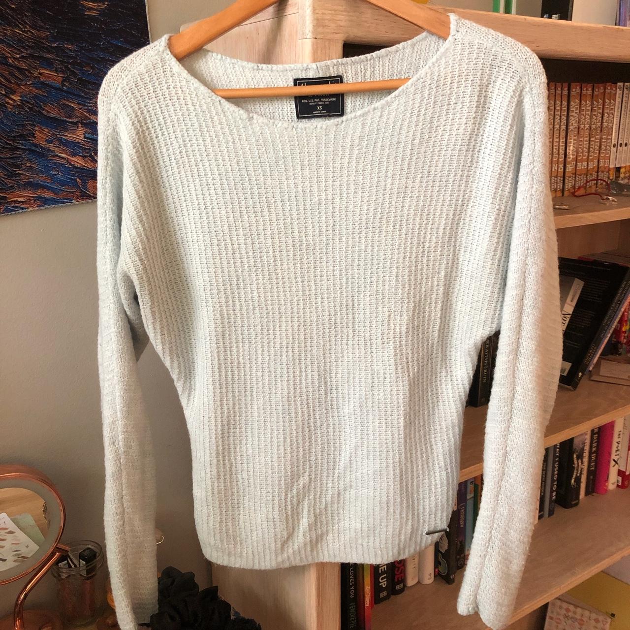 Abercrombie and Fitch XS light blue knit sweater.... - Depop