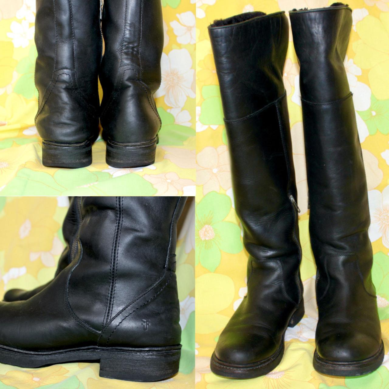 frye veronica shearling tall