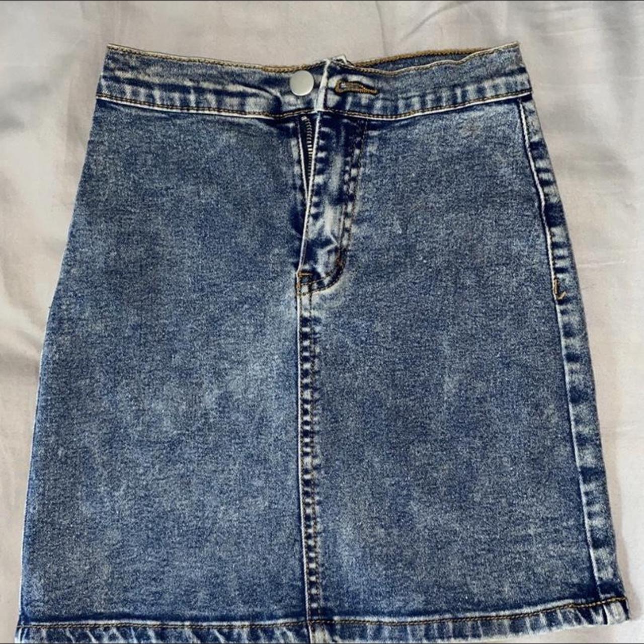 Trendy Jean Skirt Never Worn #jeanskirt #skirt #jean... - Depop