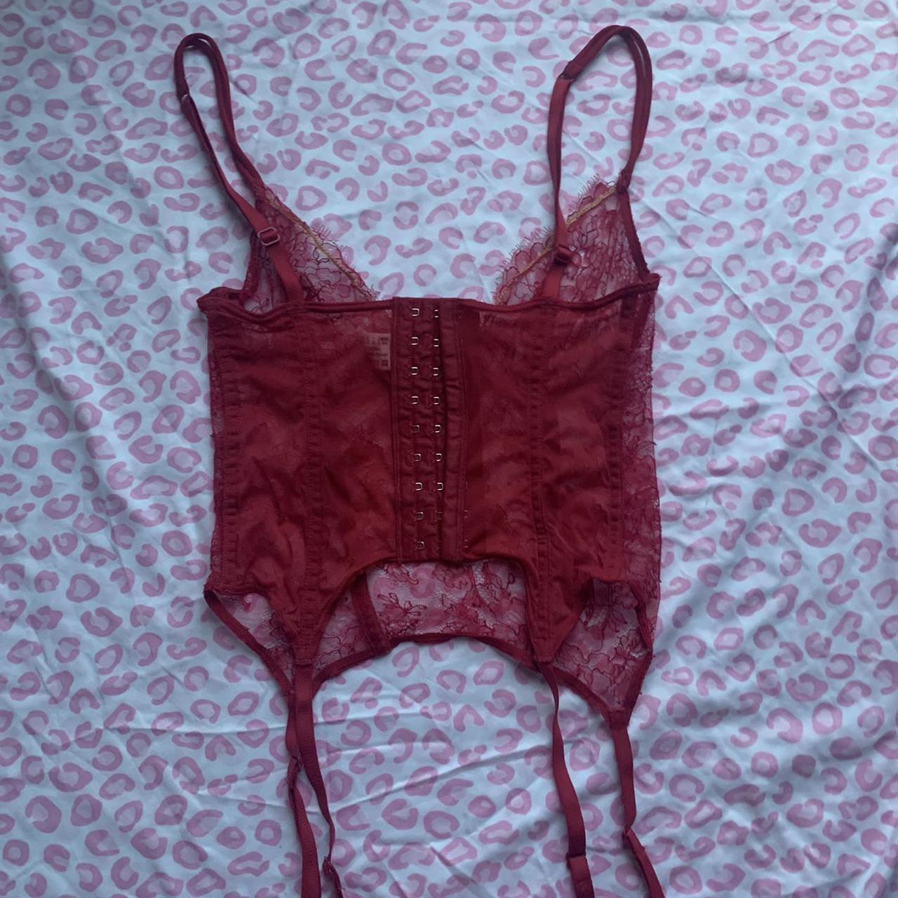 2000s WOLFORD lace bustier top with garter... - Depop