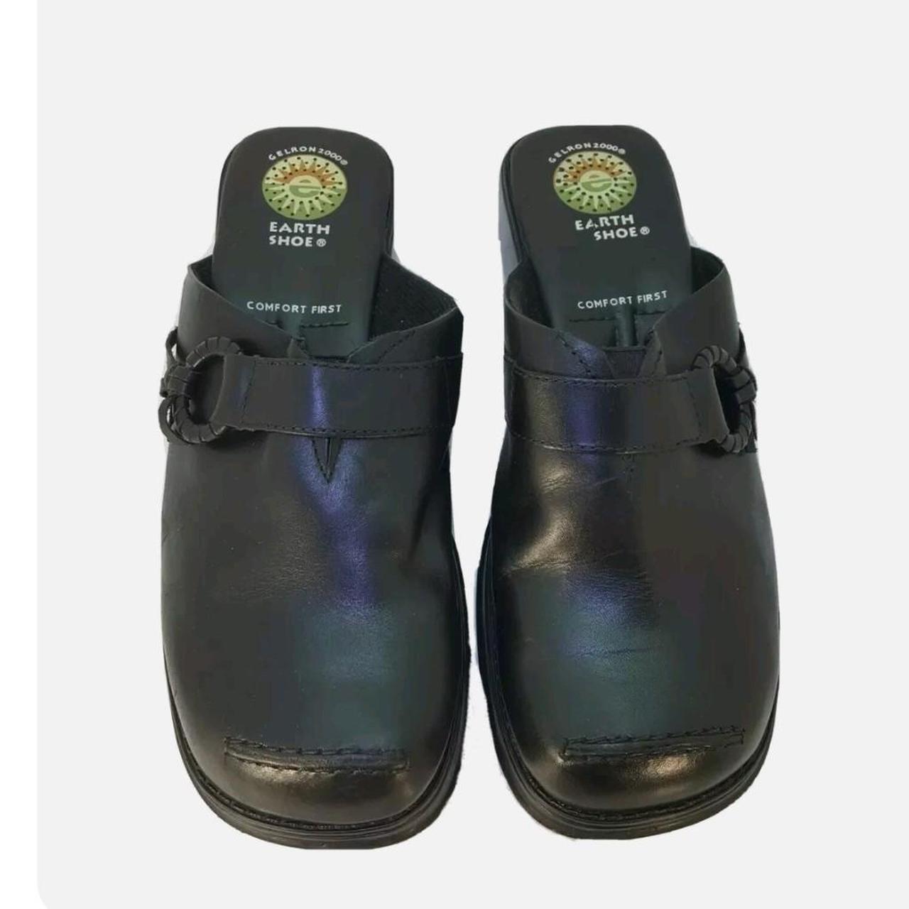 Earth Shoe Gelron 2000 Black Tyler Leather Mule Depop