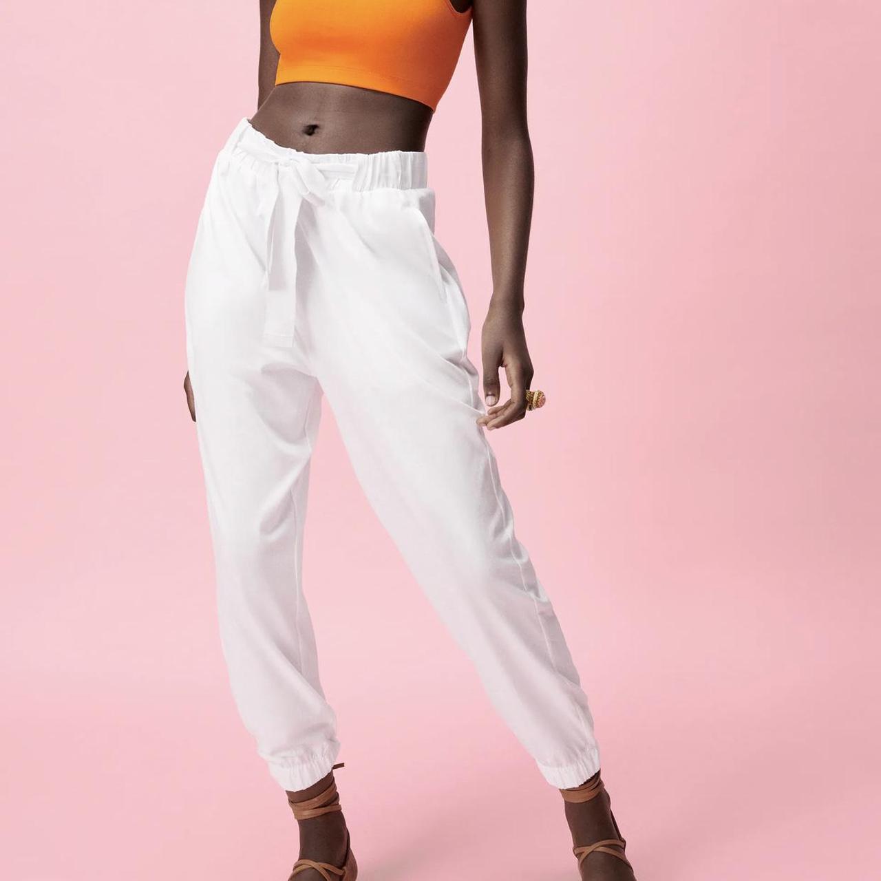 White joggers hot sale zara