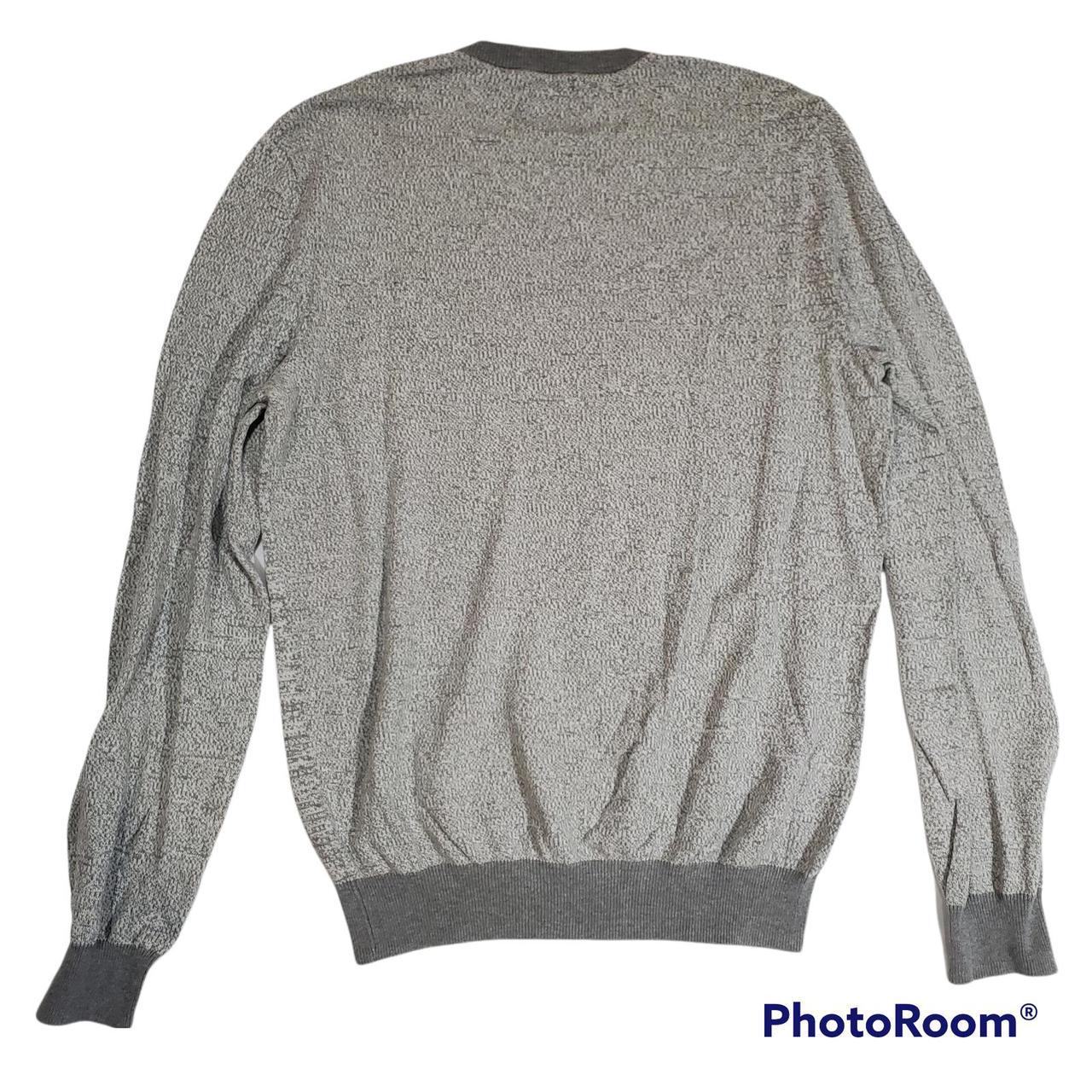 American Rag | Grey Heathered Long Sleeve Knit Shirt... - Depop
