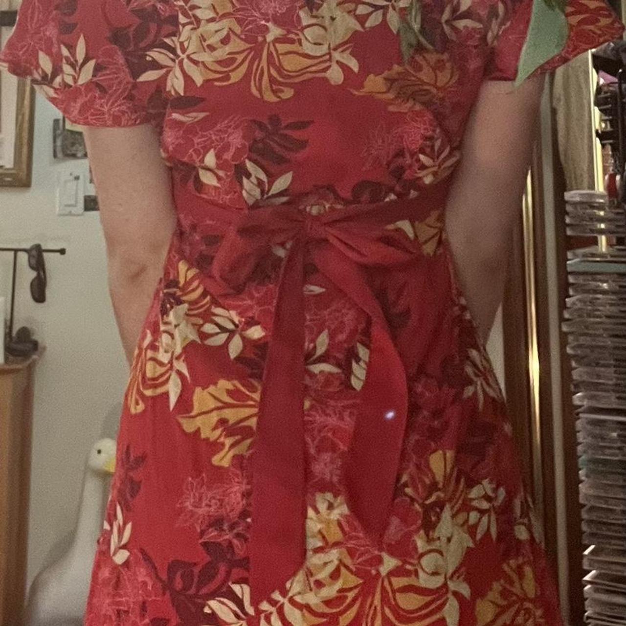 AX Paris Women's Yellow and Red Dress Depop