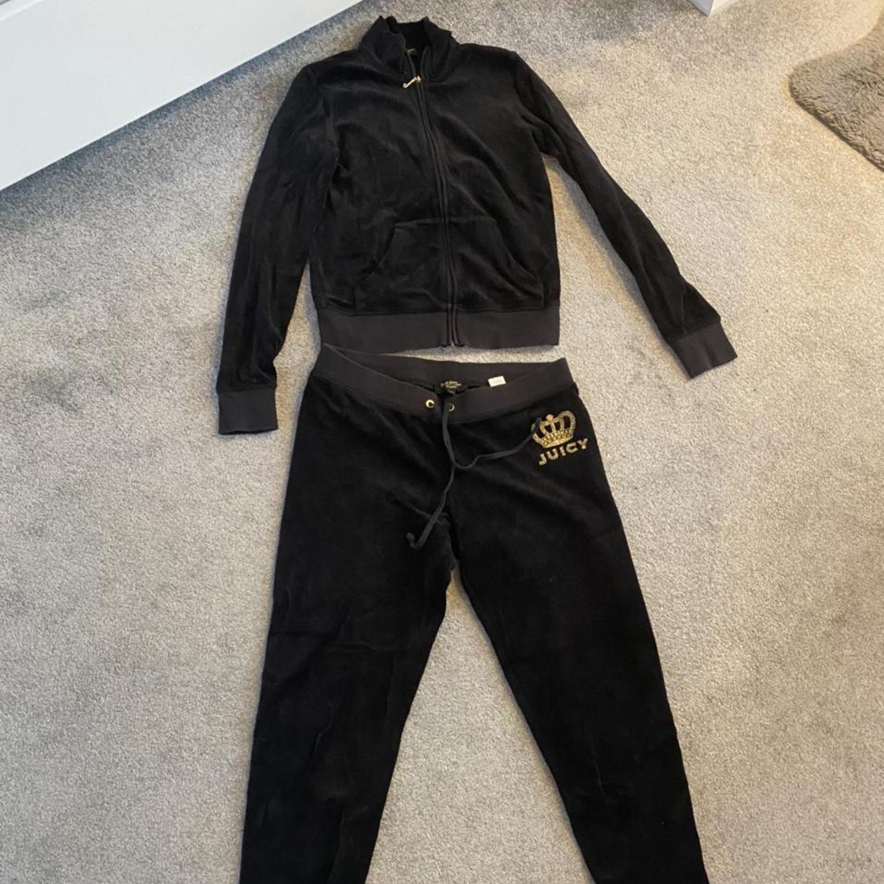 Juicy couture black label tracksuit . Very good... - Depop