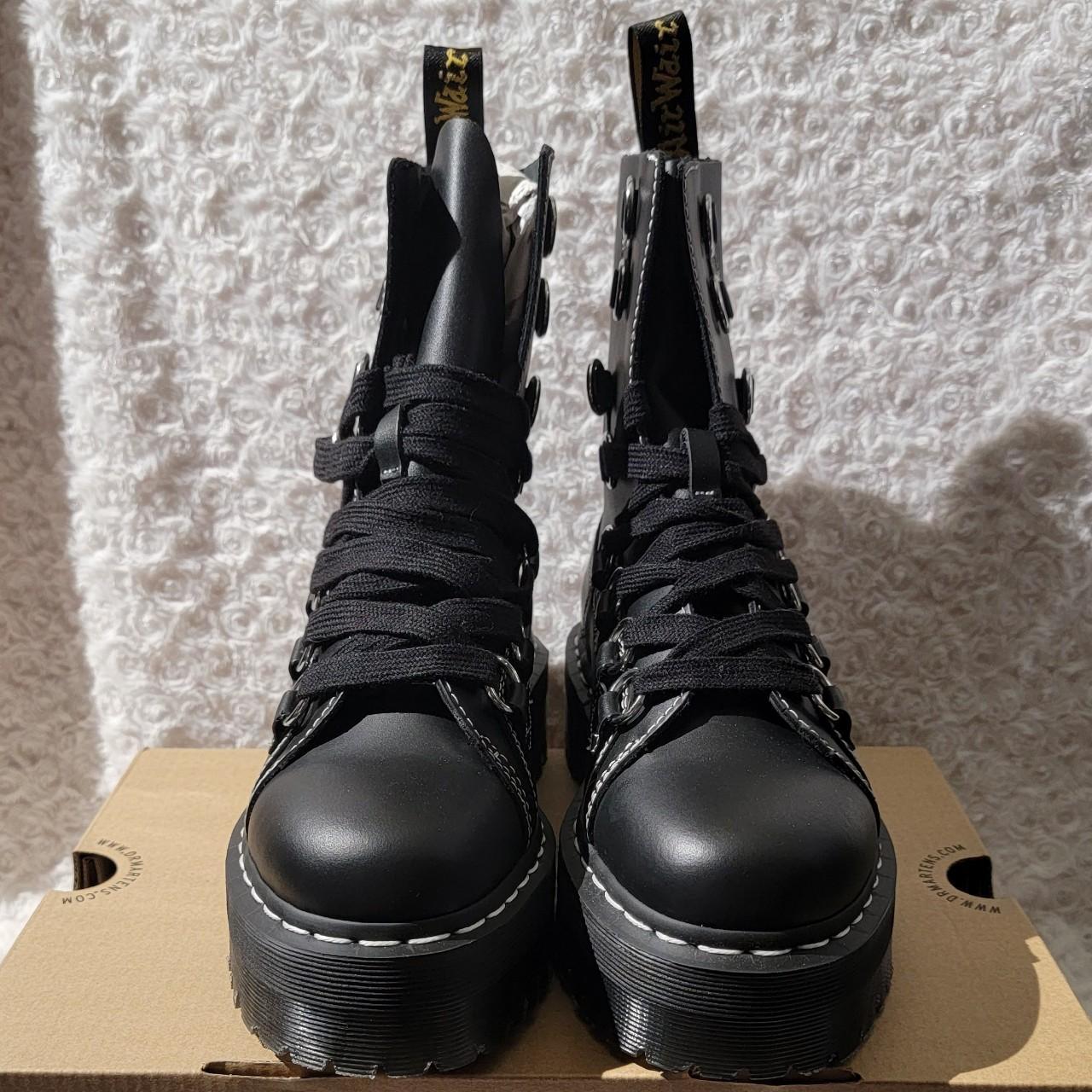 Dr. Martens Women's Black and White Boots | Depop