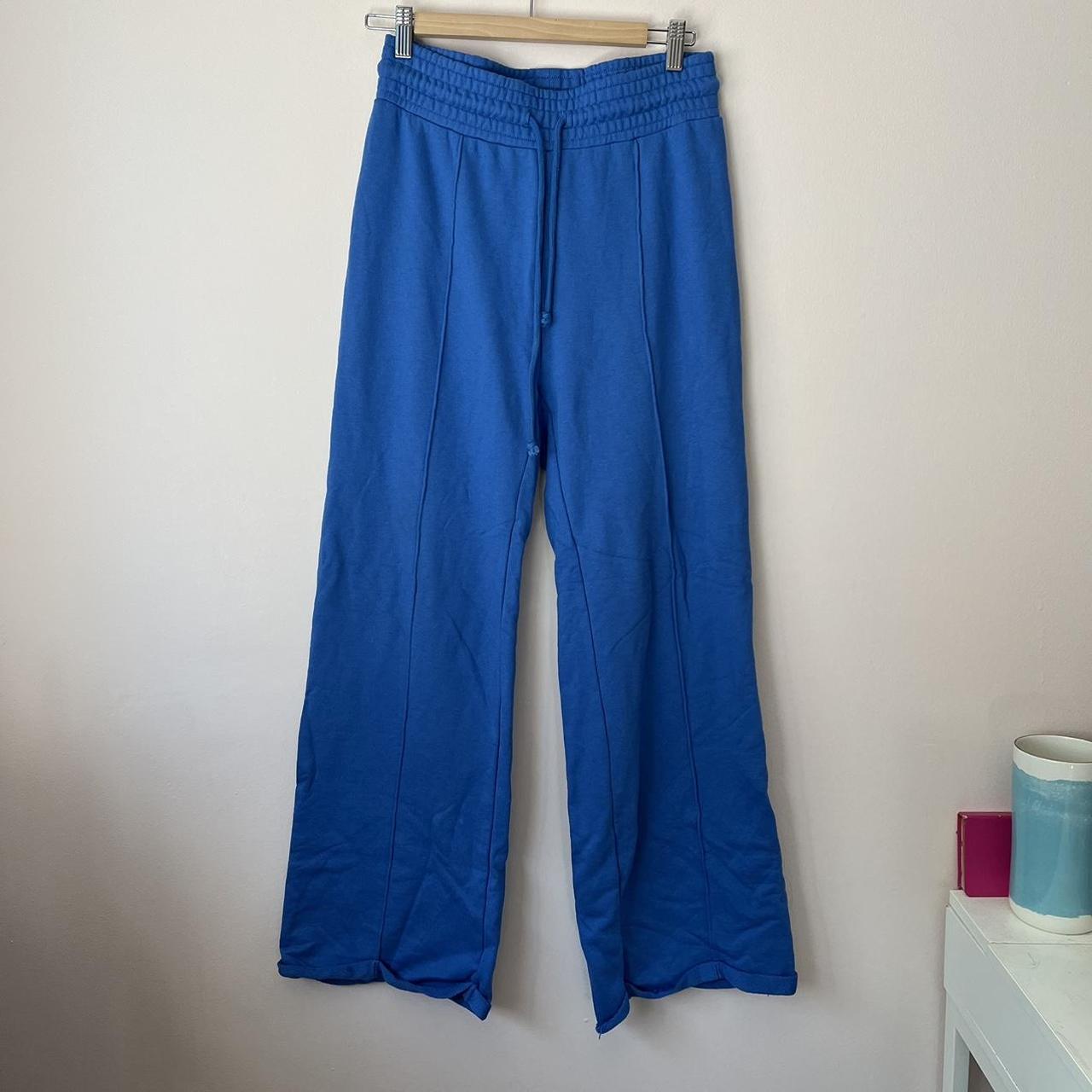 Free People Wide leg sweatpants Blue, drawstring,... - Depop