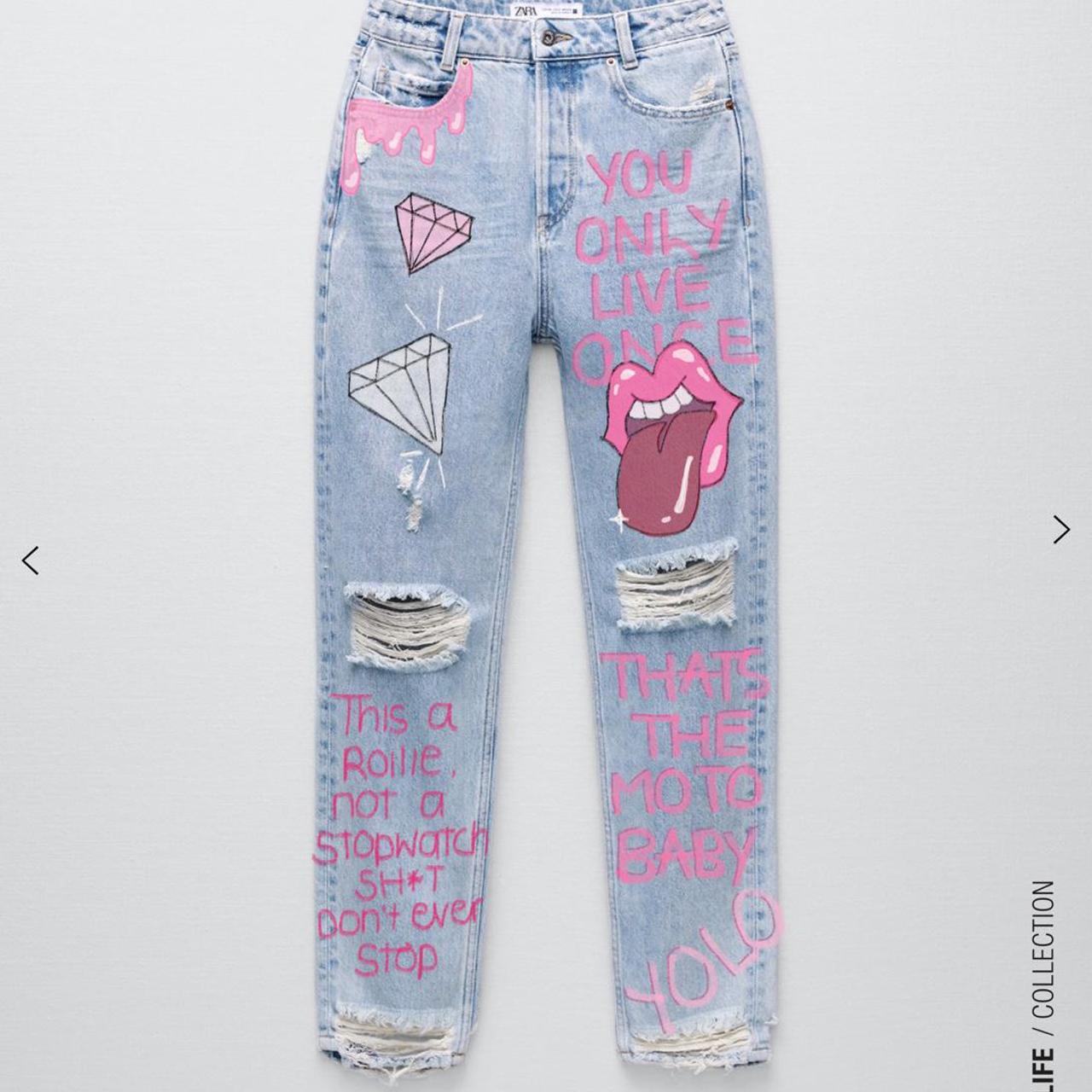 Hand painted best sale jeans designs