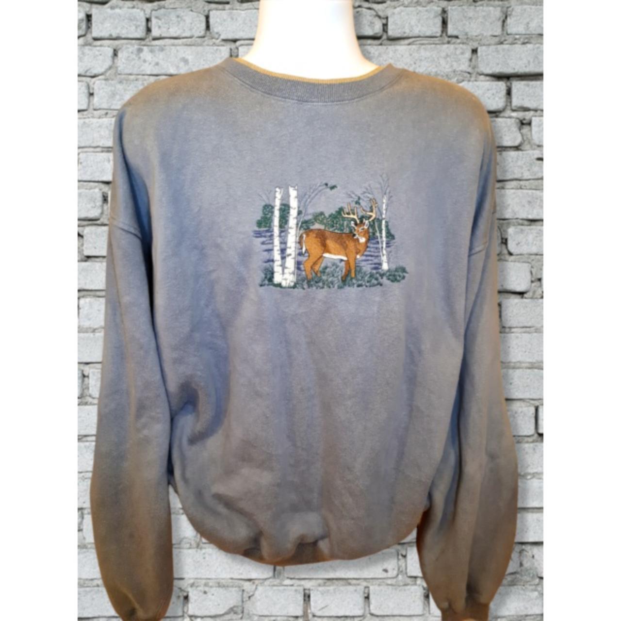 Croft & Barrow Deer Logo Sweatshirt Women's XL Size... - Depop