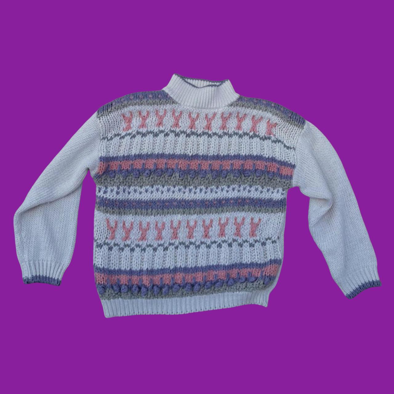 Hand knitted sweater 🔴 Size Large 🟣Measurements... Depop