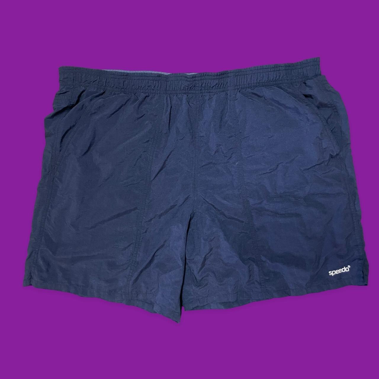 Speedo Men's Navy and Blue Shorts Depop