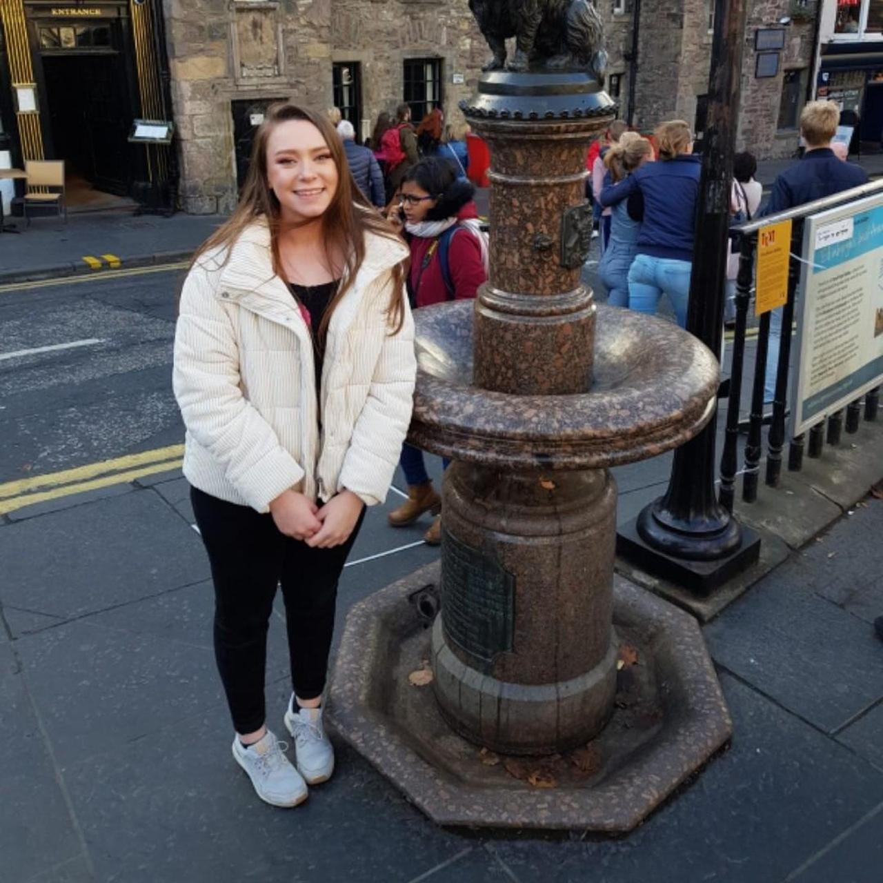 Primark Cream Puffer Jacket Size Large Perfect for... Depop