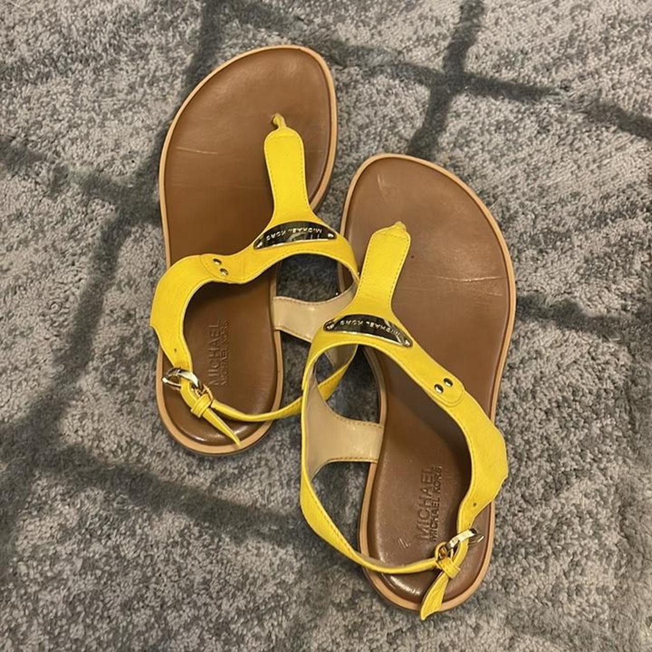 Michael kors yellow store sandals