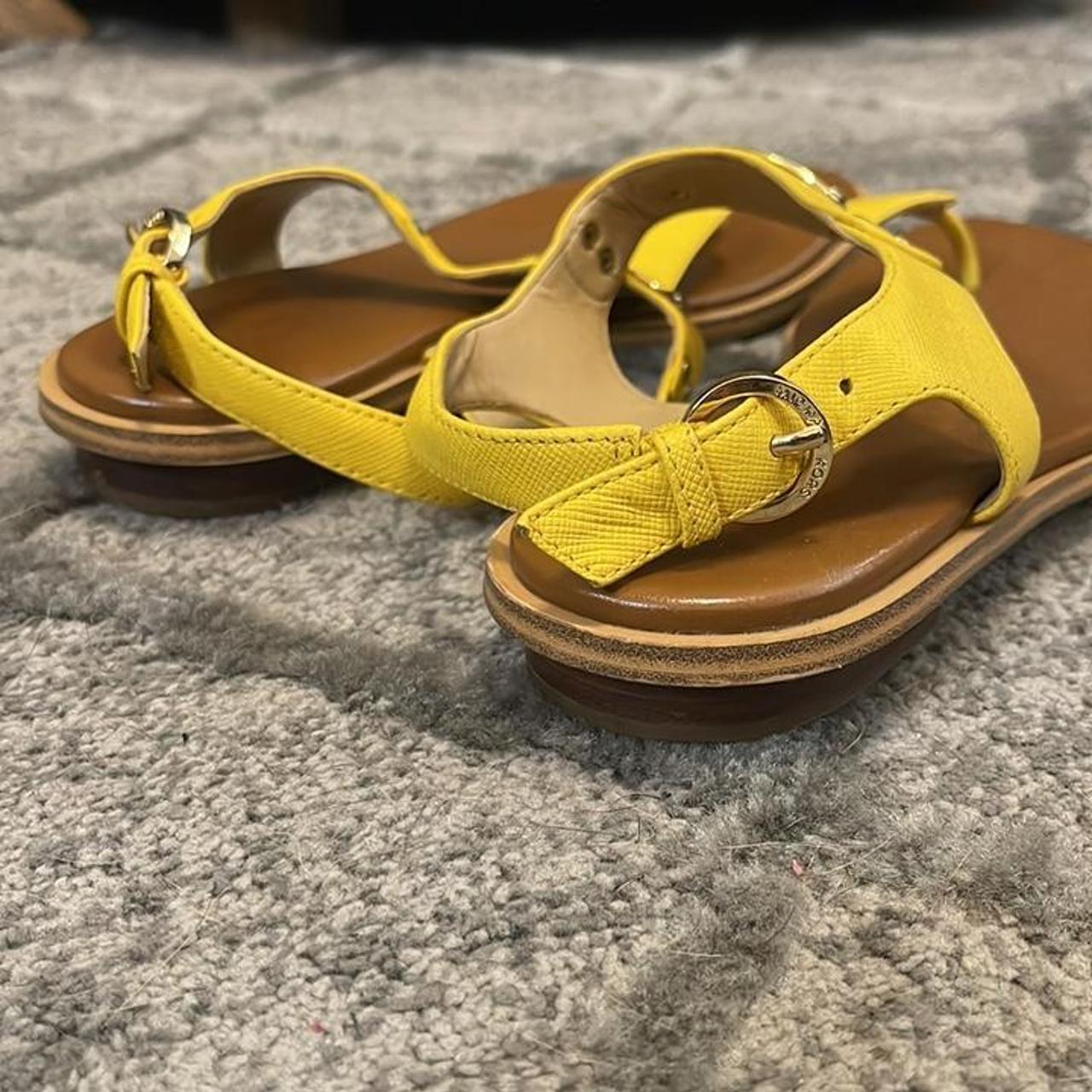 Yellow Michael Kors Sandals mk michaelkors yellow Depop