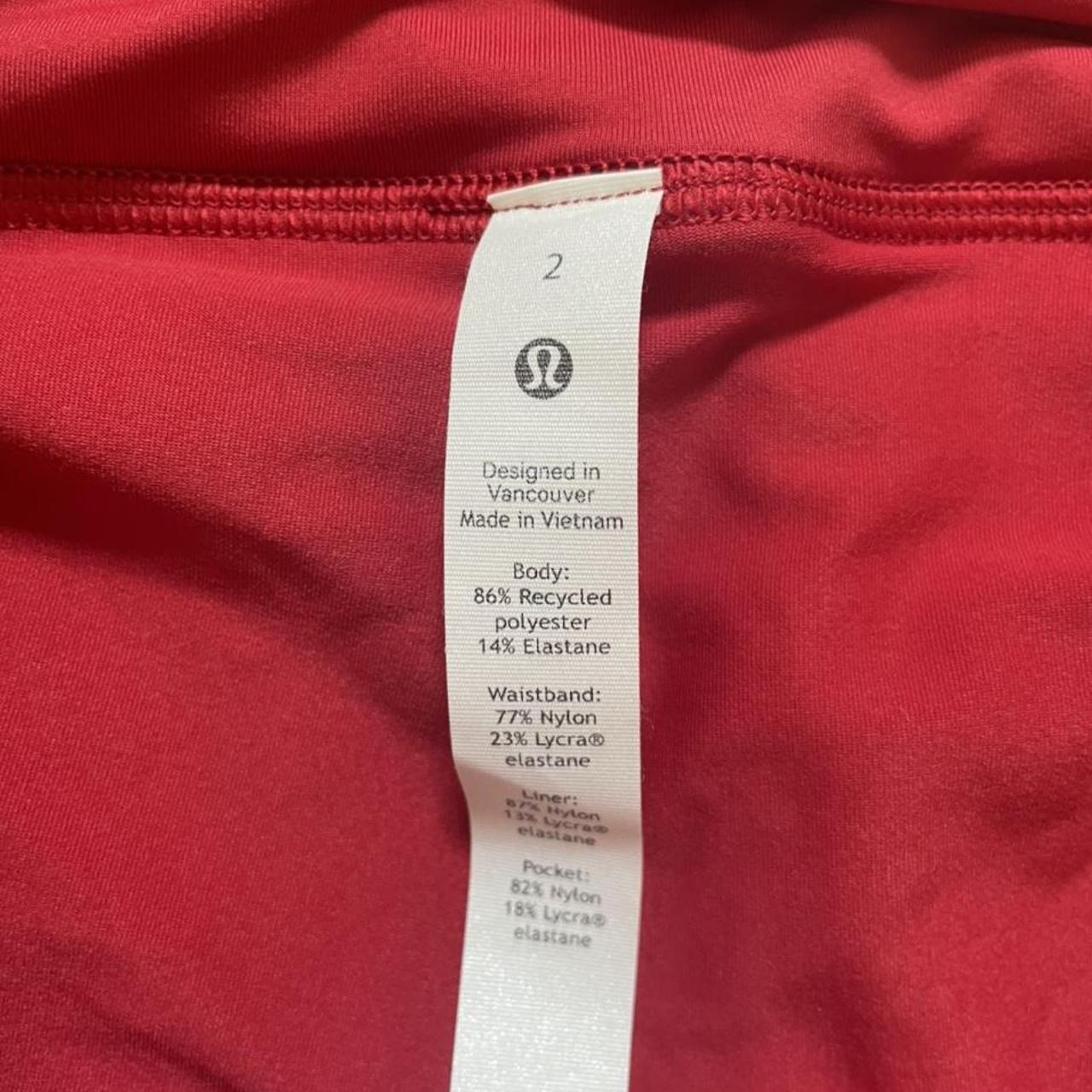 Lululemon red pace rival skirt size 2 fits true to... - Depop