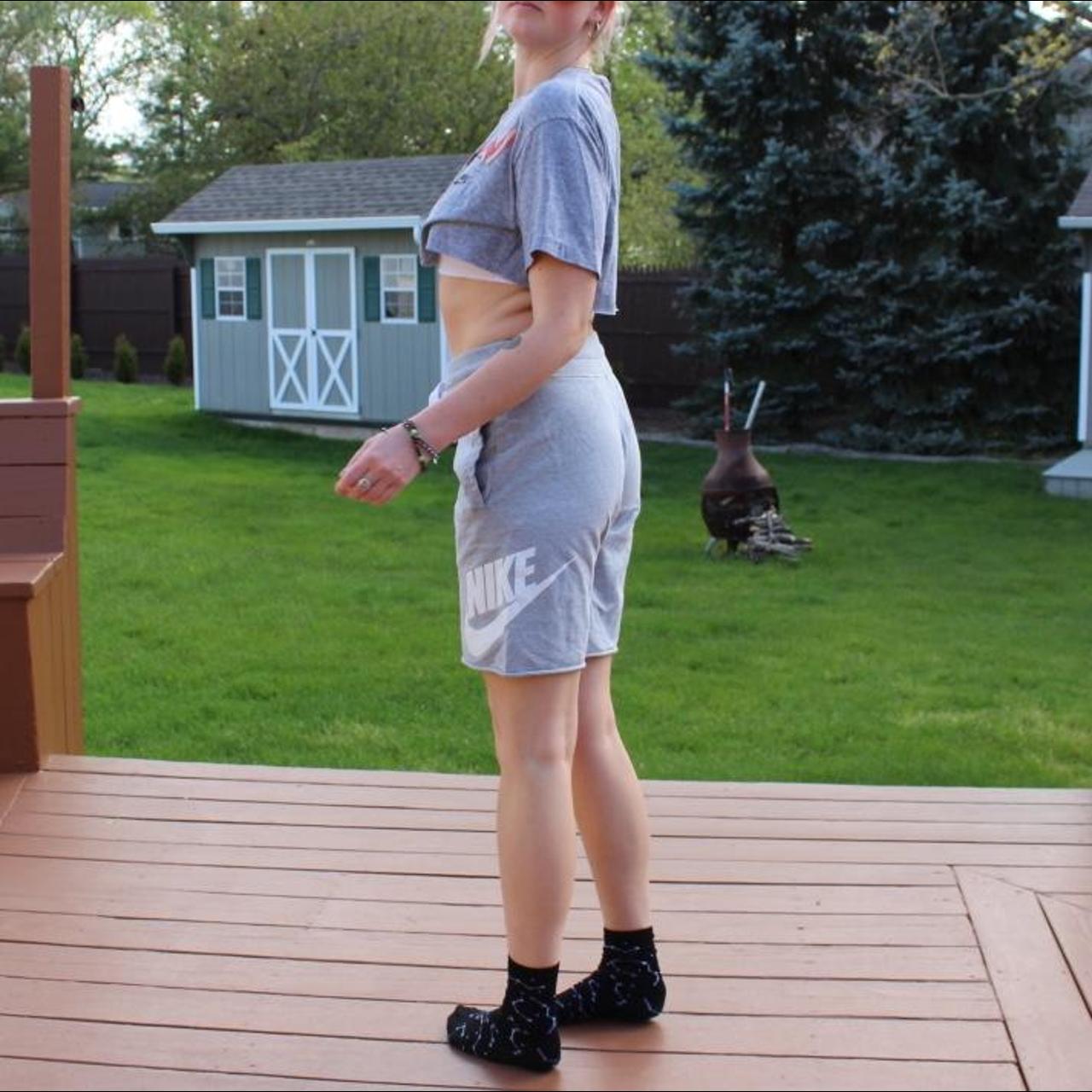 Nike Women's Grey Shorts Depop