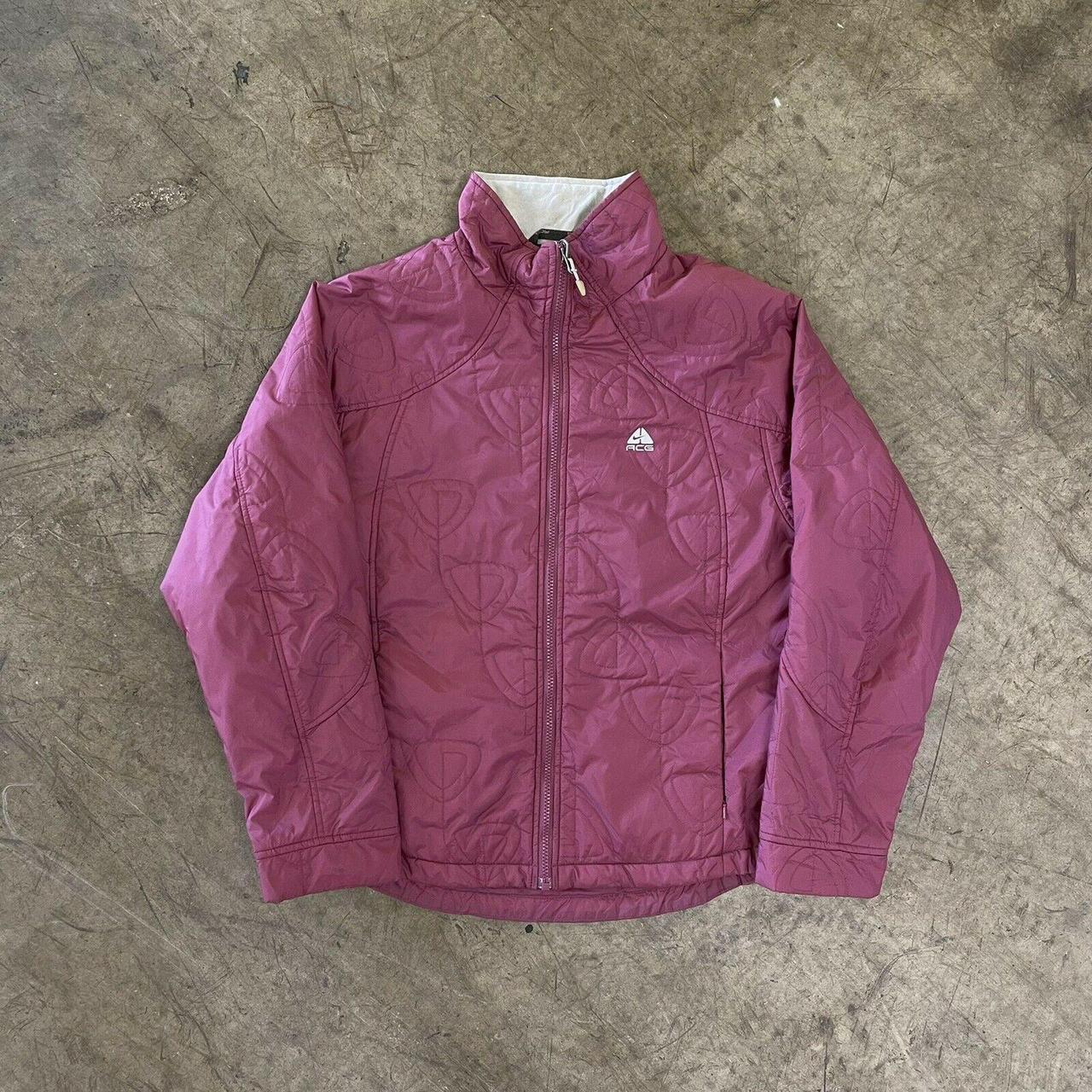 Nike ACG Thermal Layer Full Zip Puffer Jacket, Pink,... Depop