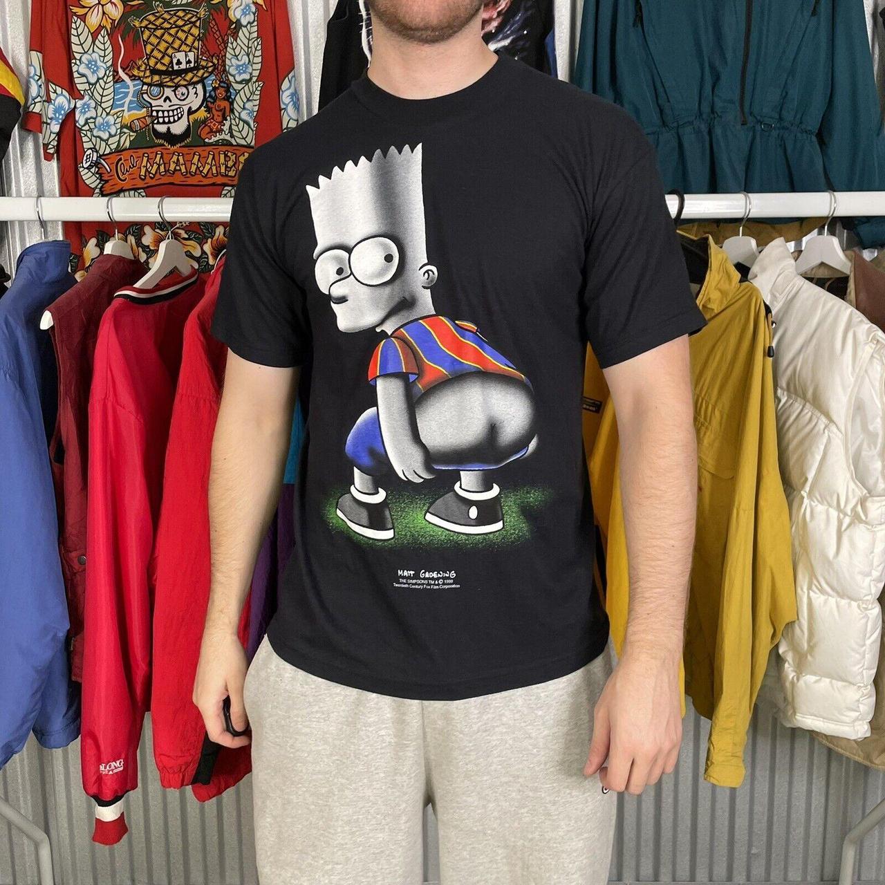 Simpsons Bart Simpson Graphic Tshirt 1991 Short... Depop